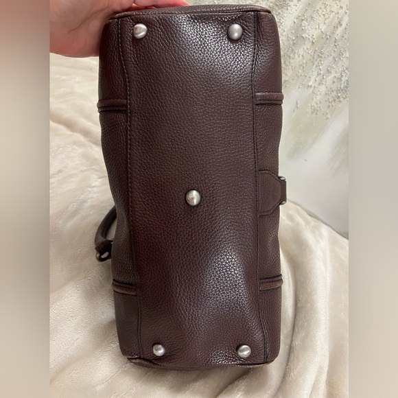 COCCINELLE Italian Leather Dark Brown Leather Shoulder Bag - Picture 7 of 16